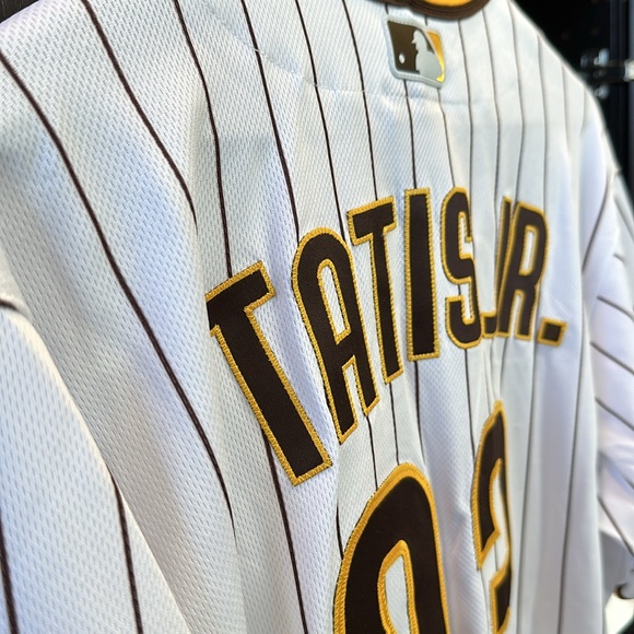 Fernando Tatís Jr. San Diego Padres Nike Home Authentic MLB Jersey - White/Brown - Picture 9 of 10